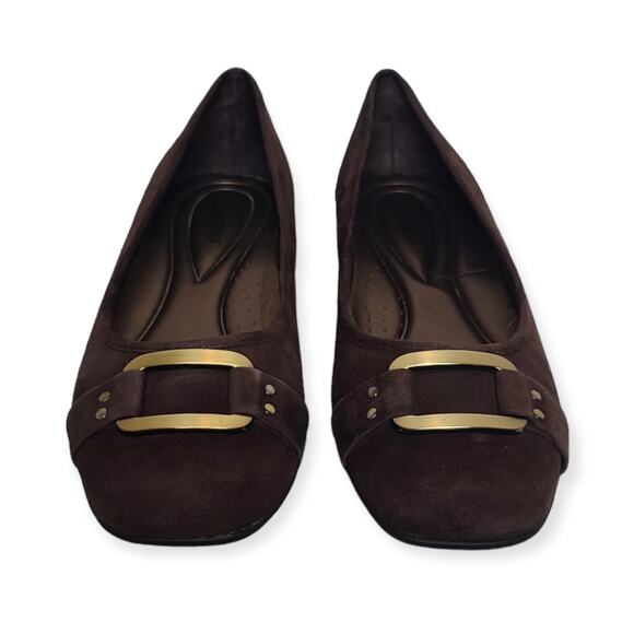 Trotters Ballet Flats Brown Suede Sizzle Signature Shoe Women's 9M - Picture 3 of 7
